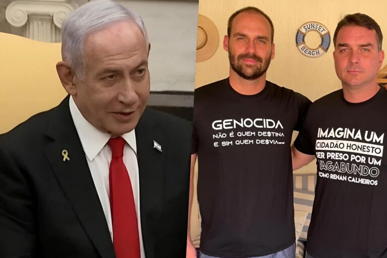 Netanyahu cita Flávio e Eduardo Bolsonaro em evento em Israel