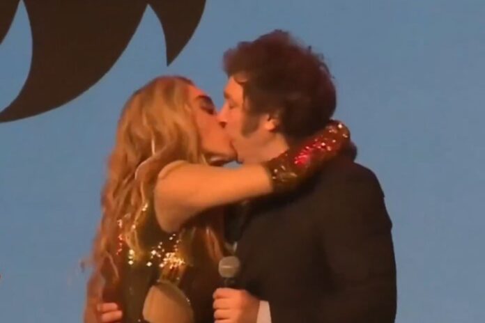 Fátima Florez e Javier Milei Fátima Florez e Javier Milei - Foto: A24/TV Argentina