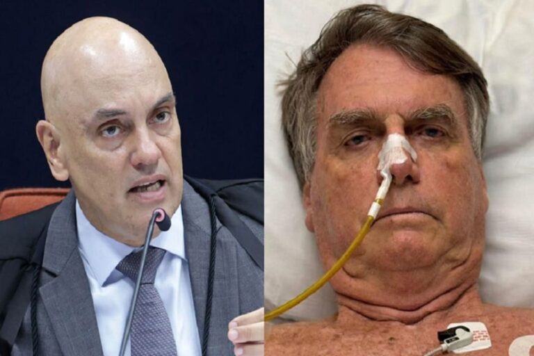 Defesa de Bolsonaro ataca Moraes por negar hospital após traumatismo craniano