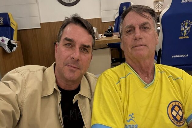 Fl&aacute;vio e Jair Bolsonaro (Instagram)