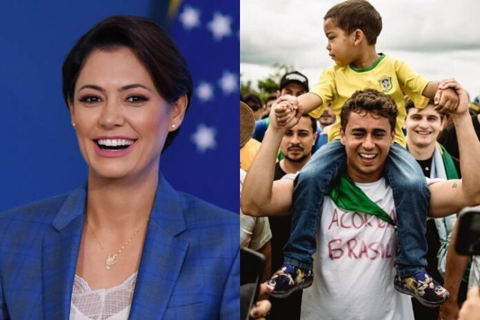 Michelle Bolsonaro e Nikolas Ferreira