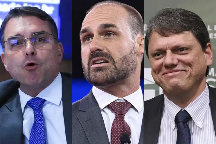 Flávio, Eduardo e Tarcísio (Foto: Montagem/Agência Brasil)