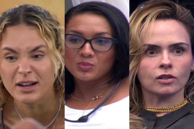 Sarah, Maxiane e Ana Paula são participantes do BBB 26 (Foto: Montagem/Globo)