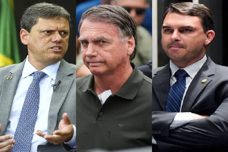 Tarcísio, Bolsonaro e Flávio (Foto: Agência Brasil/Montagem) Tarcísio, Bolsonaro e Flávio (Foto: Agência Brasil/Montagem)