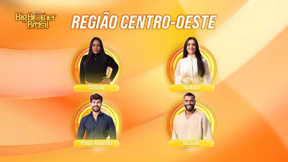 Participantes Casa de Vidro BBB 26 - Região Centro-Oeste