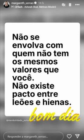Post da Margareth Serrão (Reprodução: Instagram)