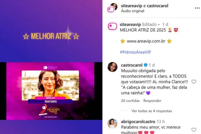 Publicação - Melhor Atriz