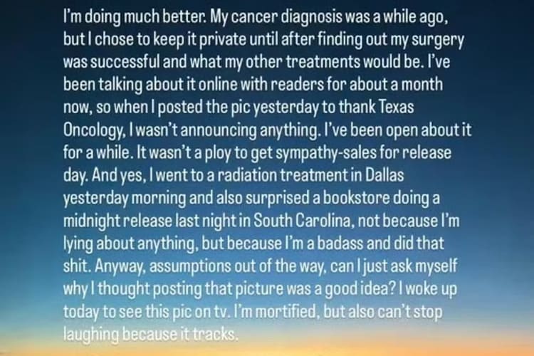 Stories da Colleen (Fonte: Instagram)