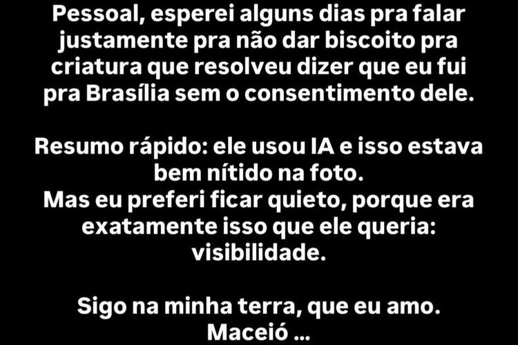 Story de Rico Melquiades (Fonte: Instagram)