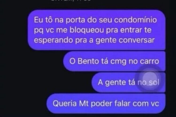 Suposto print de Tati Dias a Lauana (Fonte: Instagram)