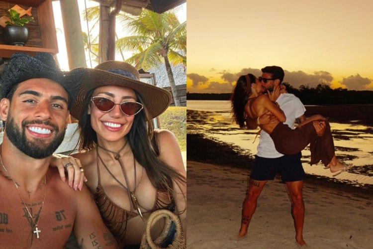 Yuri Alberto surge aos beijos com Isabella Zanetti