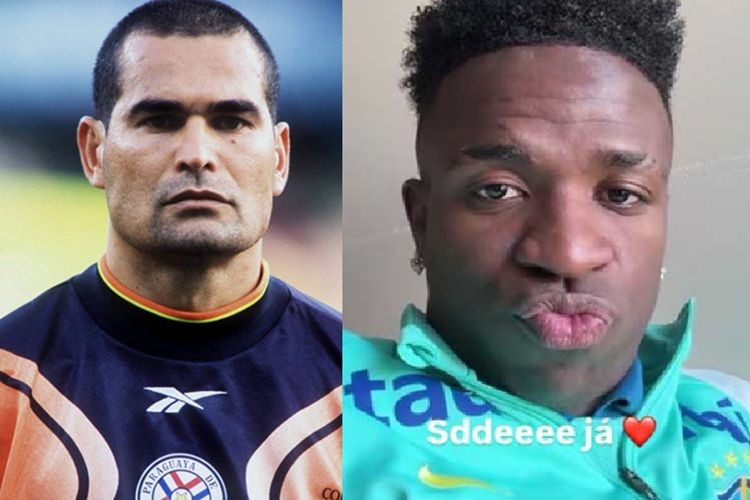 Chilavert e Vini Jr (Foto: Divulgação// Reprodução)
