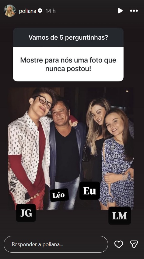 Poliana Rocha, Leonardo, João Guilherme e Larissa Manoela