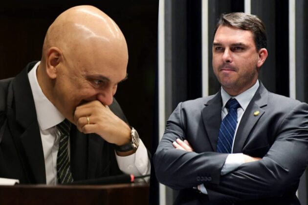Moraes e Fl&aacute;vio Bolsonaro