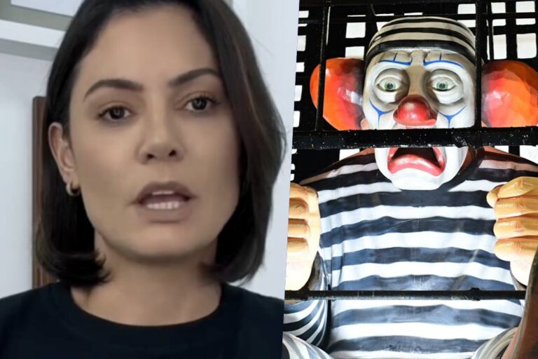 Michelle reage após escola de samba por Bolsonaro como palhaço