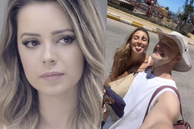 Sandy reage após ver ex-marido com nova namorada