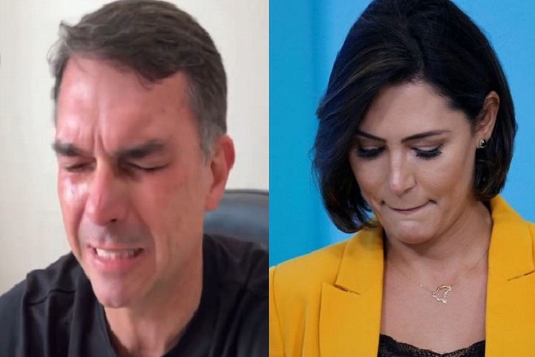 Flavio e Michelle Flávio Bolsonaro e Michelle Bolsonaro (Foto: Montagem/Redes Sociais)