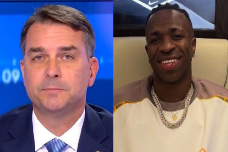 Flávio Bolsonaro e Vini Jr (Foto: SBT/Instagram)