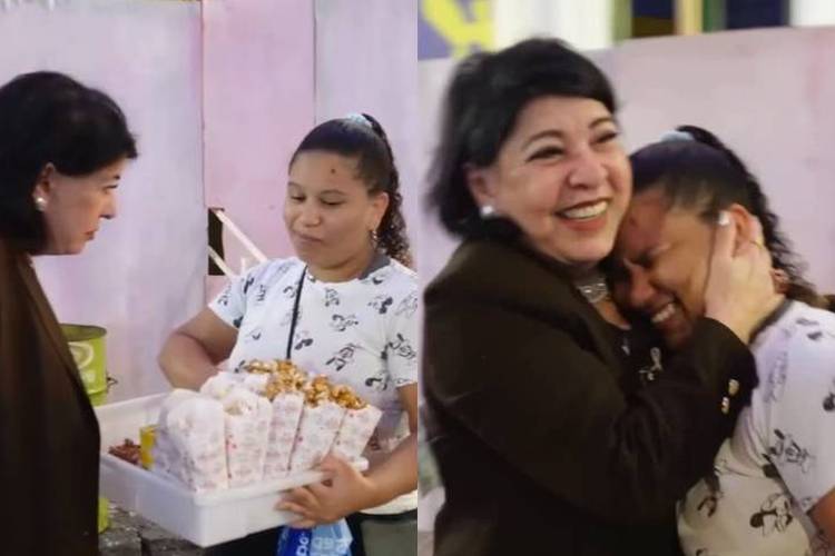 Roberta Miranda leva comerciante às lágrimas ao comprar todas suas pipocas
