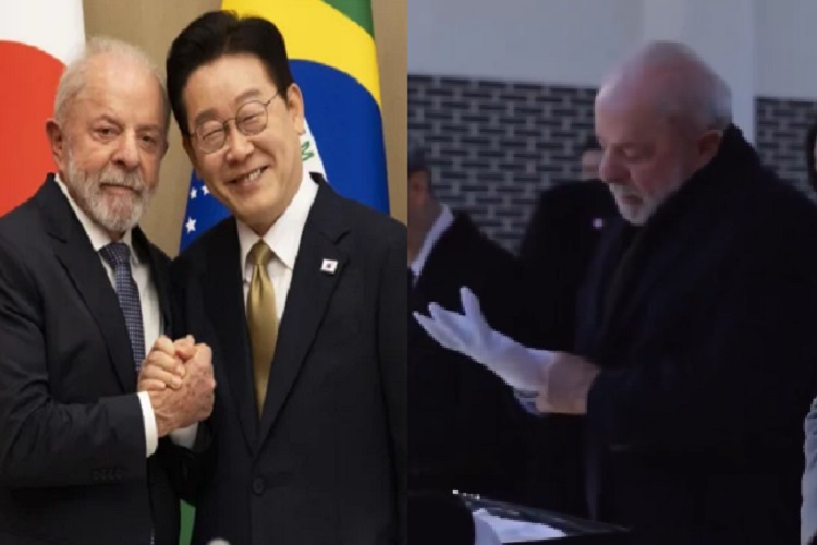 Presidente Luiz Inácio Lula da Silva e o presidente da Coreia do Sul, Lee Jae Myung, (Foto: Montagem/Redes Sociais)