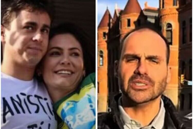 Nikolas e Michelle/Eduardo Bolsonaro (Fonte: instagram)