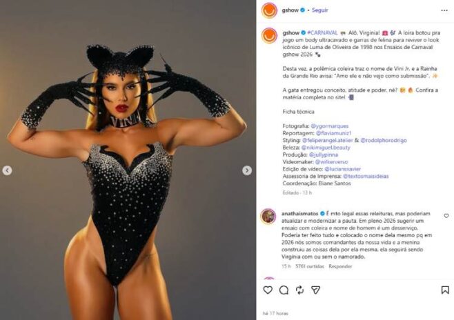 Post da Ana Thais Matos (Reprodução: Instagram)