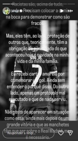 Post de Vini Jr Post de Vini Jr