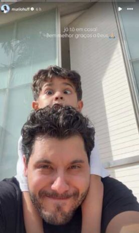 Post do Murilo Huff Post do Murilo Huff comunicando a alta médica (Reprodução: Instagram)
