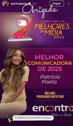 Pr&ecirc;mio &Aacute;rea VIP - Patricia Poeta