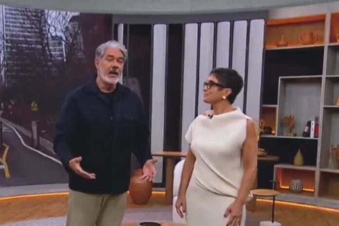 William Bonner e Sandra Annenberg William Bonner e Sandra Annenberg (Reprodução: TV Globo)