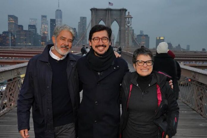 William Bonner, Nilson Klava e Sandra Annenberg