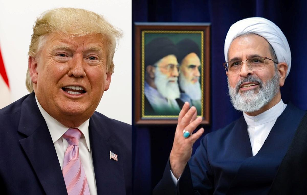 Trump e Alireza Arafi (Foto: Colagem Área Vip/ Alan Santos /PR // Divulgação khamenei.ir)