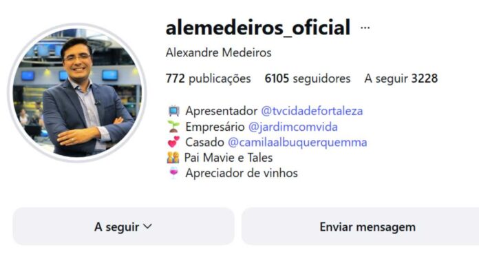 Post do Alexandre Medeiros (Reprodução: Instagram)