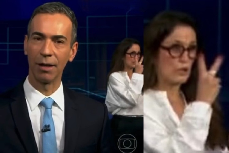 César Tralli e Ana Luiza Guimarães no Jornal Nacional (Foto: Reprodução)
