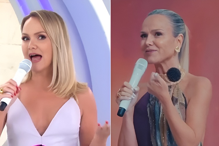 Eliana no SBT (à esquerda) e na Globo Eliana no SBT (à esquerda) e na Globo (Foto: Reprodução)