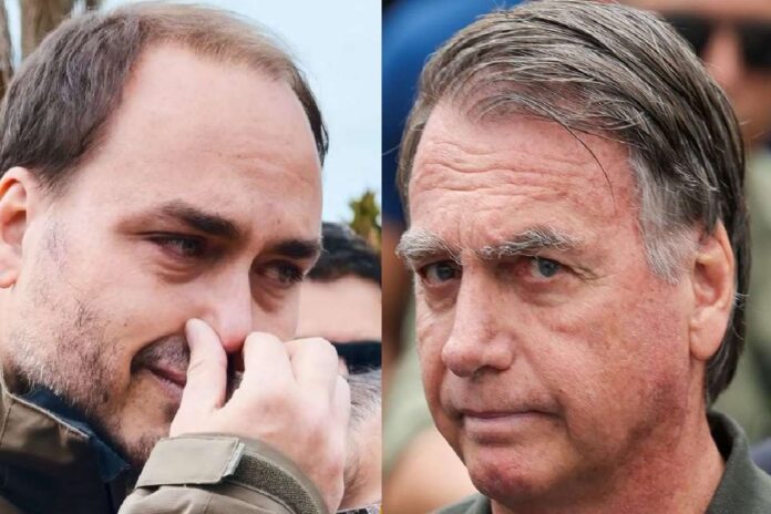 Carlos e Jair Bolsonaro (Foto: Montagem/Agência Brasil)