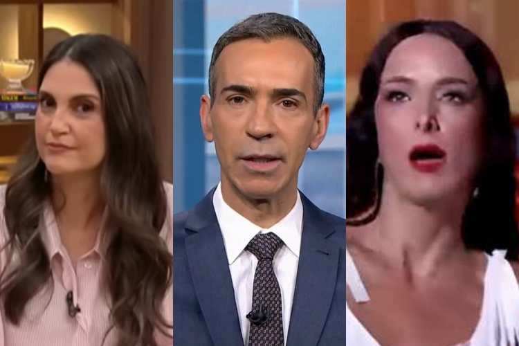 Chris Flores dá ultimato sobre César Tralli após Ticiane Pinheiro fazer o ‘Quadradinho’ no Domingão