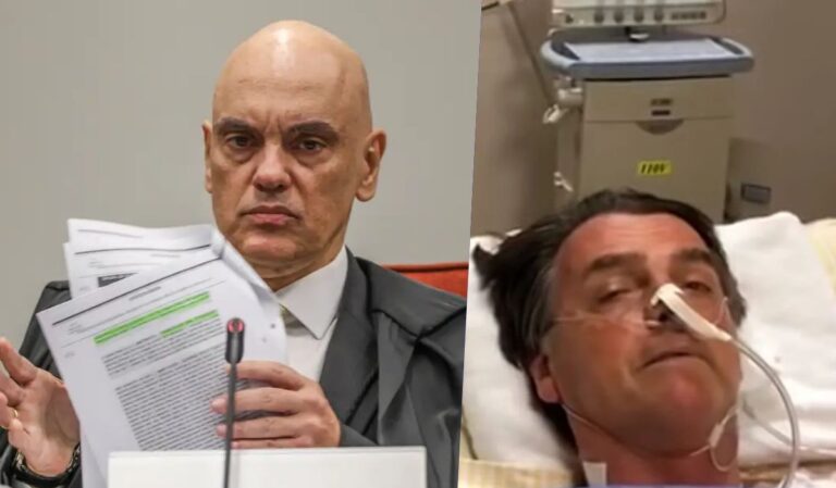 Moraes recebe relatório do hospital sobre Bolsonaro