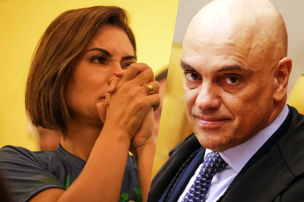 Michelle Bolsonaro e Alexandre de Moraes