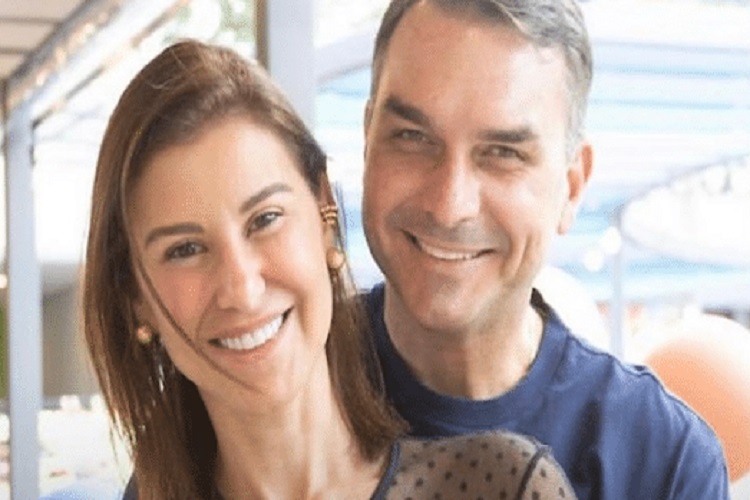 Fernanda e Flávio Bolsonaro (Foto: Instagram)