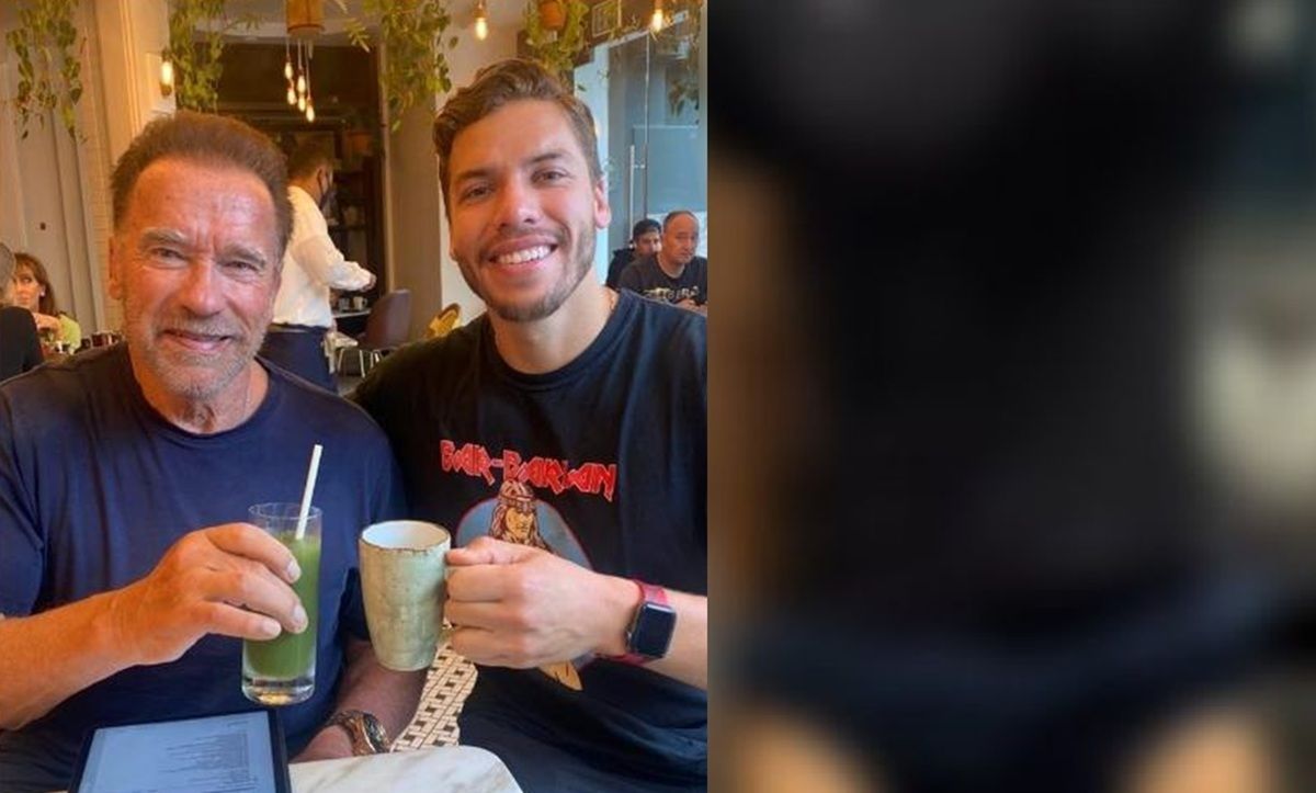 Arnold Schwarzenegger e Joseph Baena (Foto: Reprodução)