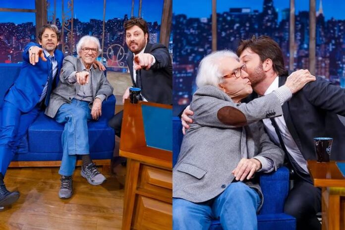 Juca de Oliveira e Taumaturgo Ferreira com Danilo Gentili