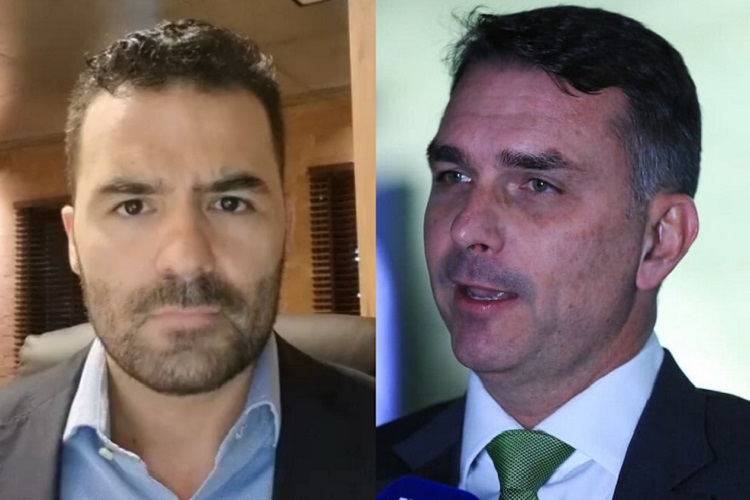 Mamãe Falei Mamãe Falei e Flávio Bolsonaro (Foto: Montagem/Redes Sociais/Veja)