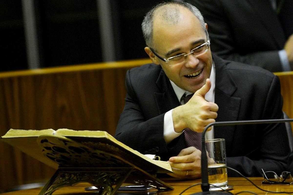 Mendonça antes do bem-sucedido transplante capilar (Marcelo Camargo/Agência Brasil)