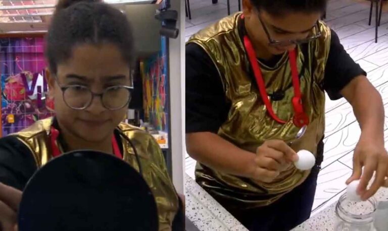 BBB26: Milena leva advertência da produção após preparar ‘suco’ com água de frango