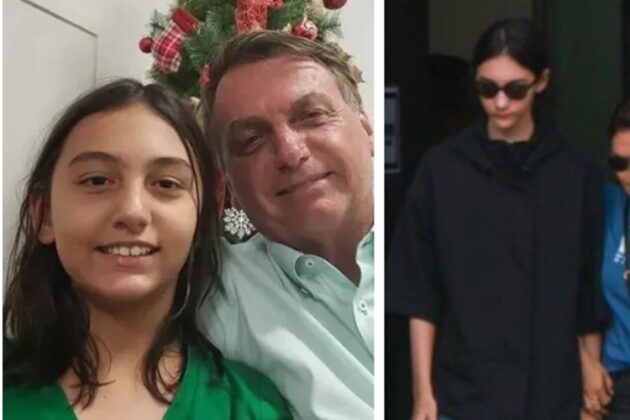 Laura e Jair Bolsonaro (Foto: Reprodu&ccedil;&atilde;o)