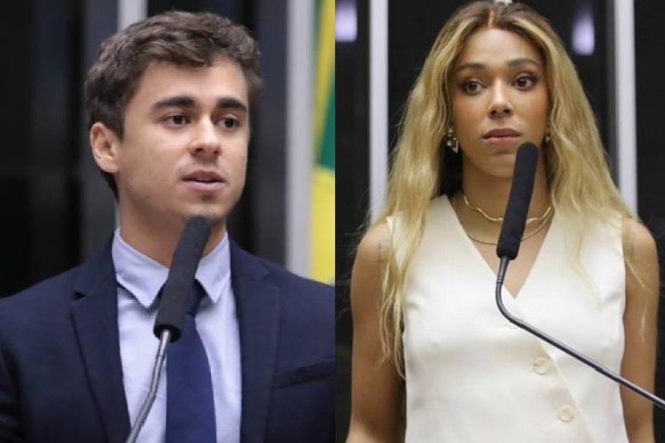 Nikolas e Erika Nikolas Ferreira e Erika Hilton (Foto: Montagem/Câmara dos Deputados)