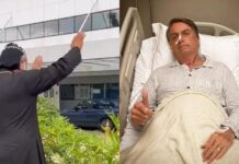 Proibido de visitar Jair Bolsonaro, Padre Kelmon faz oração em frente ao hospital DF Star