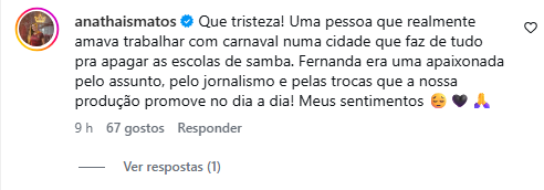 Post Ana thais Matos (Reprodução: Instagram)