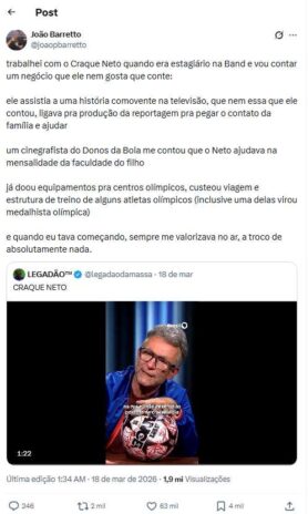 Post do João Barreto